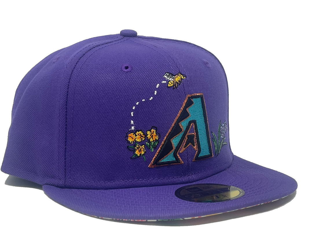 Arizona Diamondbacks Floral Print Brim New Era Fitted hat