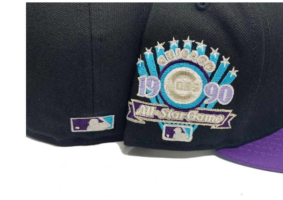 Black Chicago Cubs 1990 All Star Game Galaxy Collection Fitted