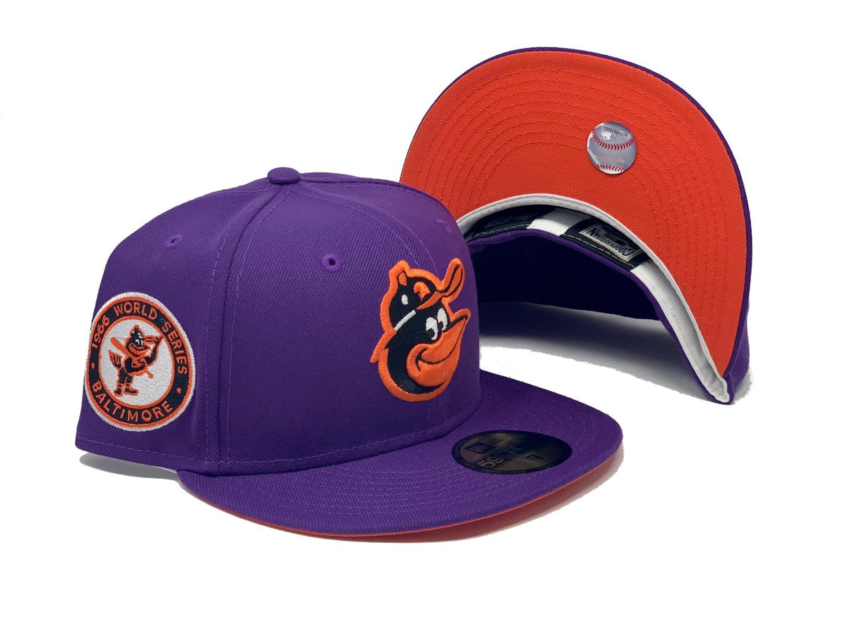 BALTIMORE ORIOLES 1966 WORLD SERIES DEEP PURPLE ORANGE BRIM NEW ERA FI –  Sports World 165