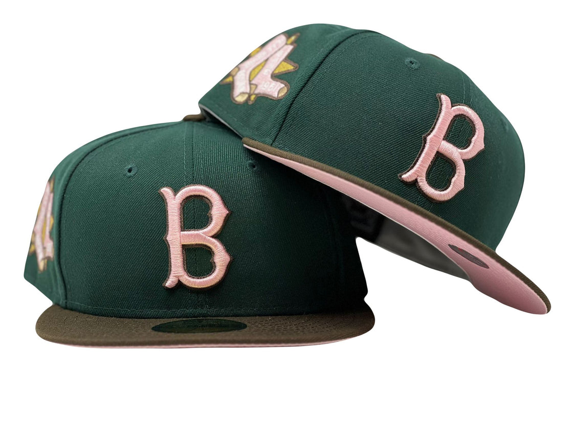 Boston Red Sox 1961 All Star Game Green Brown Visor Pink Brim New Era Fitted Hat