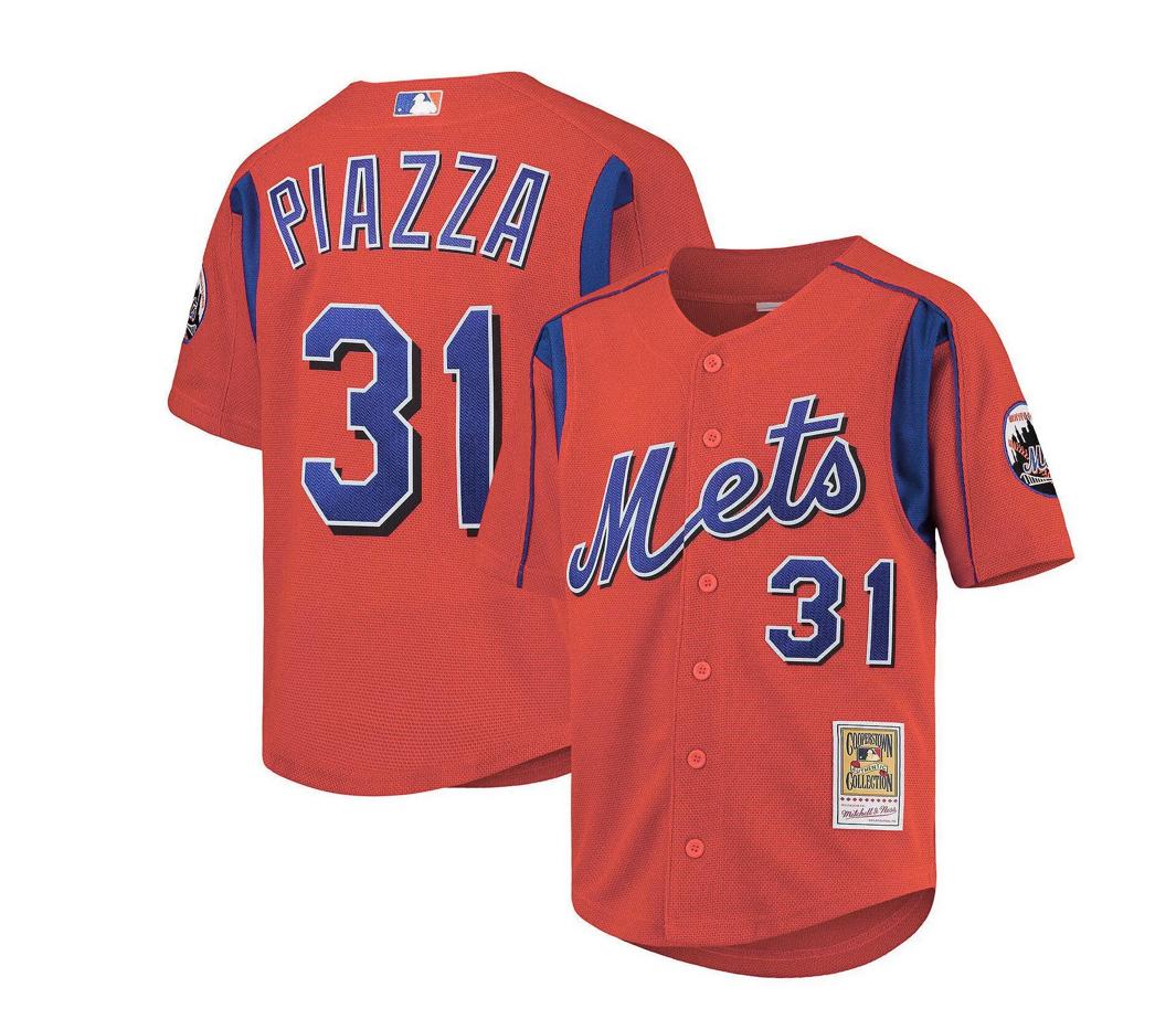 Authentic Mike Piazza New York Mets 2004 BP Jersey – Sports World 165