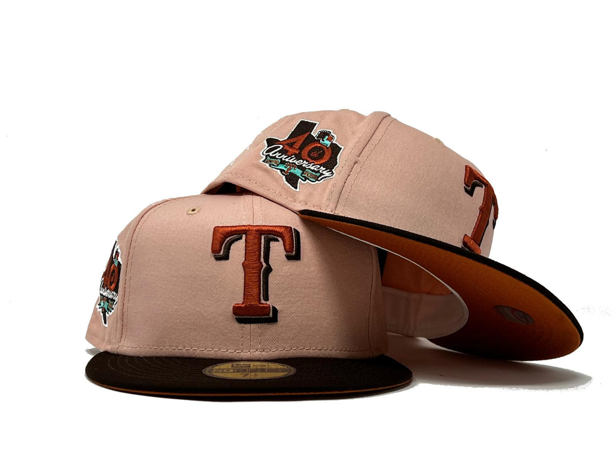 New Era Texas Rangers 40th Anniversary Purple Blush Edition 59Fifty Fitted  Cap, EXCLUSIVE HATS, CAPS
