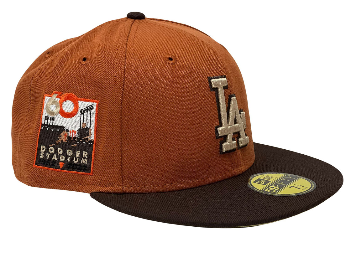 Los Angeles Dodgers 60th Anniversary Vegas Gold Brim Era Fitted Hat