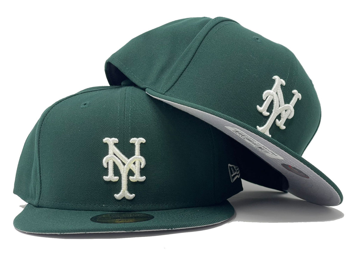 NEW YORK METS 50TH ANNIVERSARY DARK GREEN BLACK CORDUROY VISOR GRAY BR –  Sports World 165