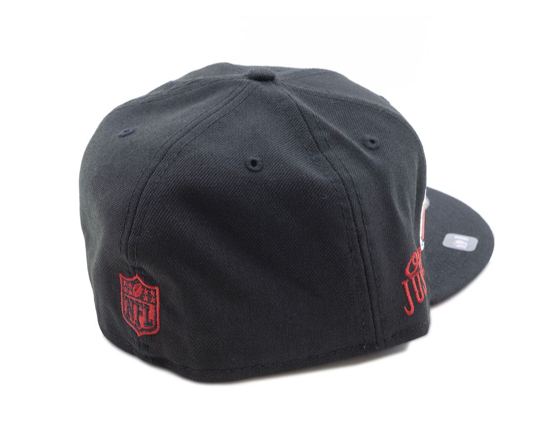 New Era x Just Don 5950 Atlanta Falcons Black Retro Fitted Hat Men Size