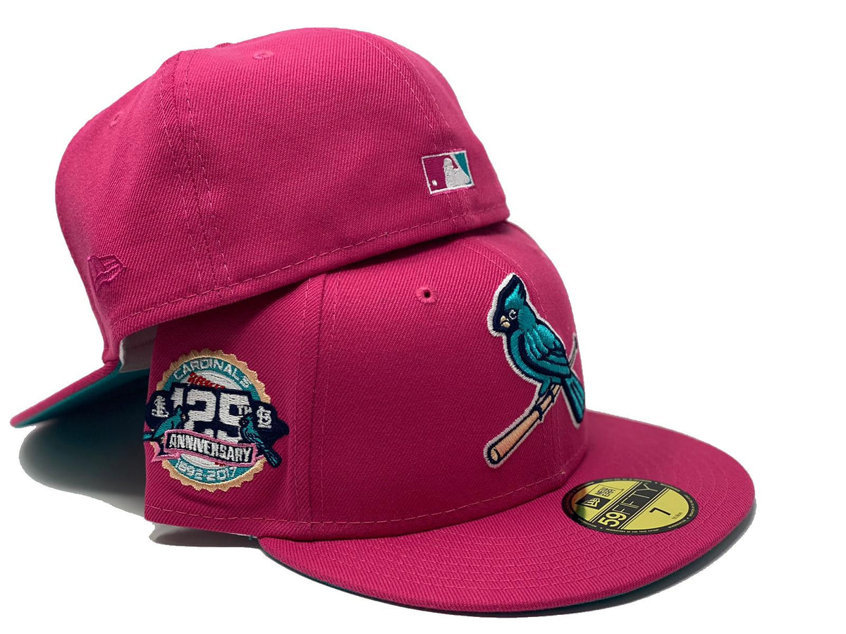 St. Louis Cardinals Fusion Pink W.S 1964 Patch New Era 59Fifty Hat Cap 7  1/4