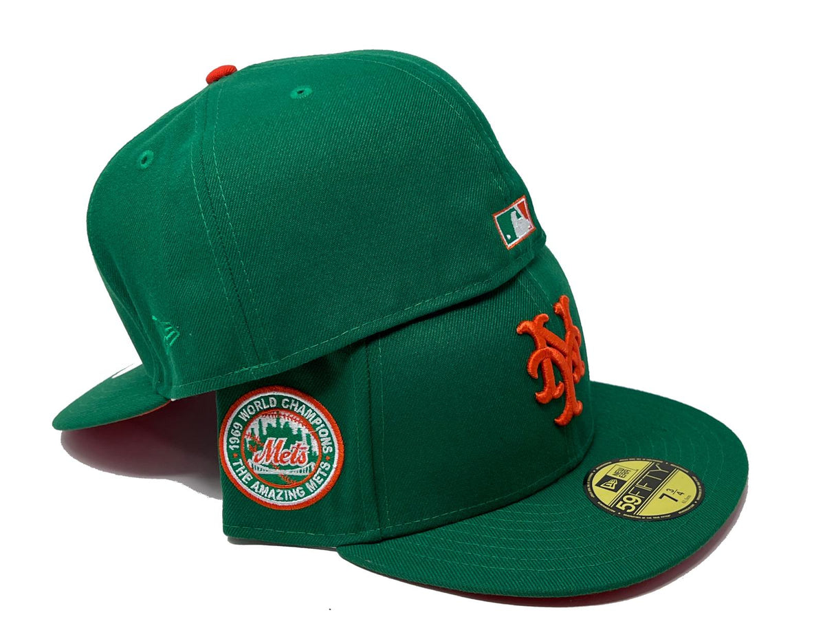 NEW YORK METS 1969 WORLD SERIES CHAMPION KELLY GREEN ORANGE BRIM NEW E –  Sports World 165