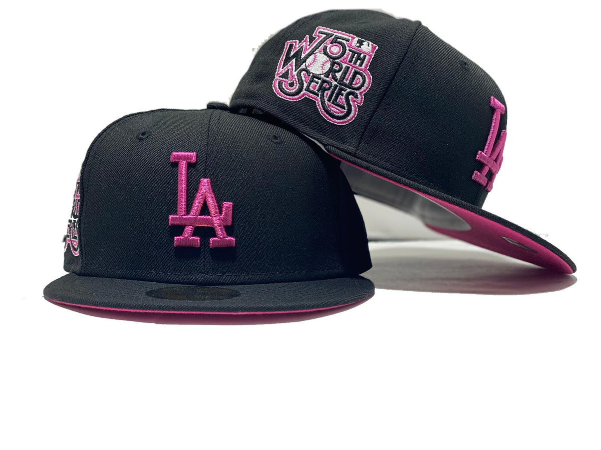 LOS ANGELES DODGERS 75TH WORLD SERIES BLACK METALLIC SILVER BRIM NEW E –  Sports World 165