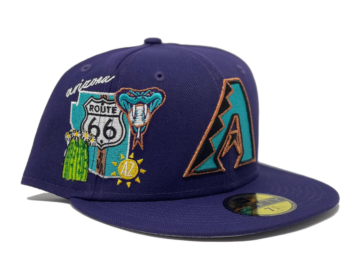 ARIZONA DIAMONDBACKS CITY CONNECT SERPENTINE LOGO LAVENDER BRIM NEW ER –  Sports World 165