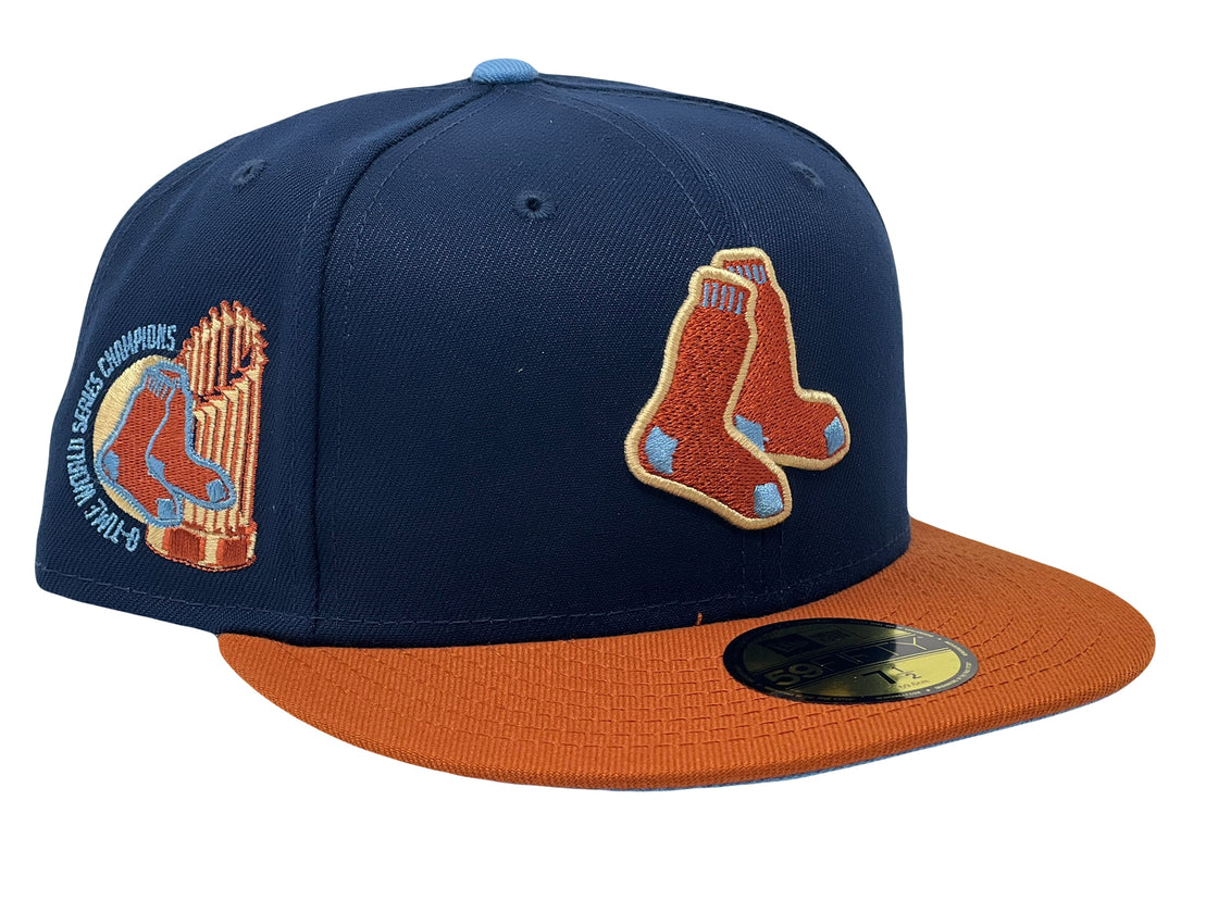 Boston Red Sox 8 Times World Series Icy Brim New Era Fitted Hat