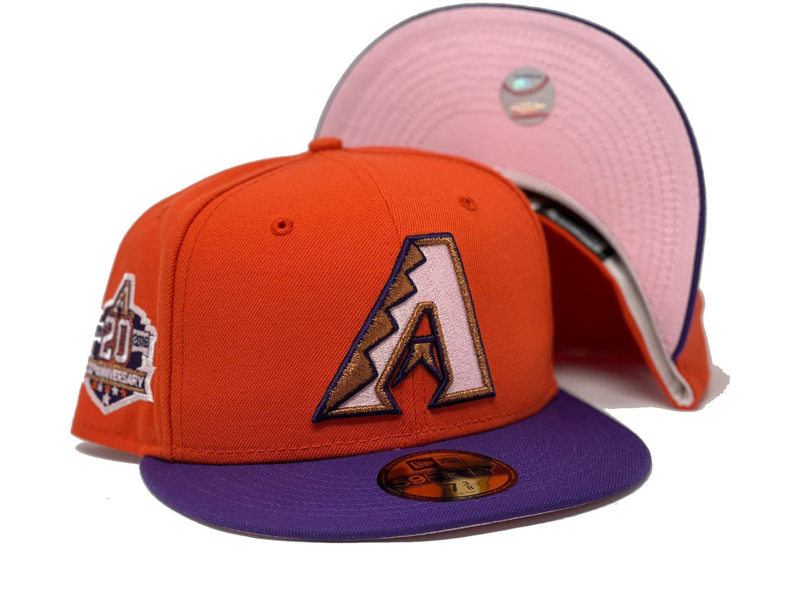 Orange Arizona Diamondbacks 20th Anniversary Custom New Era Hat 