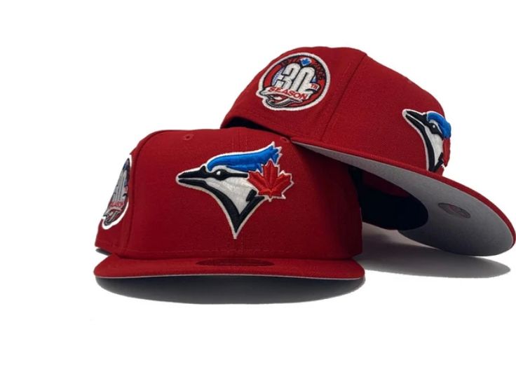 Toronto Blue Jays 2T COOP SATIN CLASSIC Royal-Red Fitted Hat