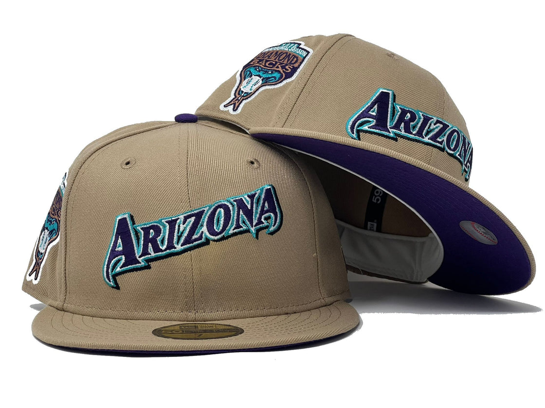 Arizona Diamondbacks 1998 Inaugural Season Camel Purple Brim New Era Fitted Hat