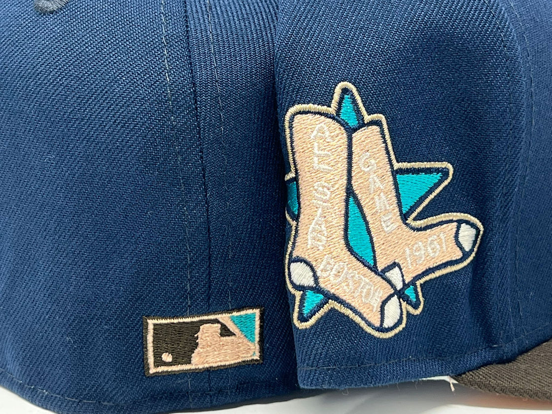Boston Red Sox 1961 All Star Game Light Navy Brown Visor Peach Brim New Era Hat