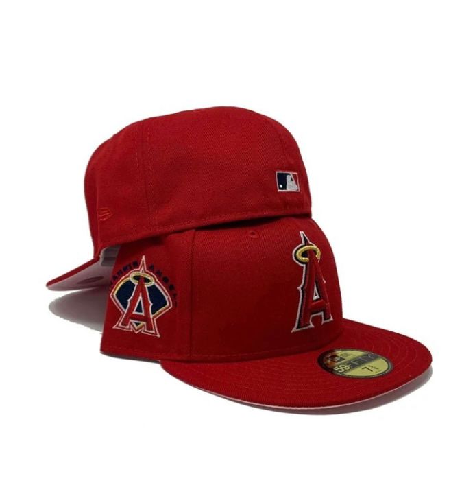 NEW ERA - Accessories - Anaheim Angels 2002 WS Custom Fitted - Red/Pea -  Nohble