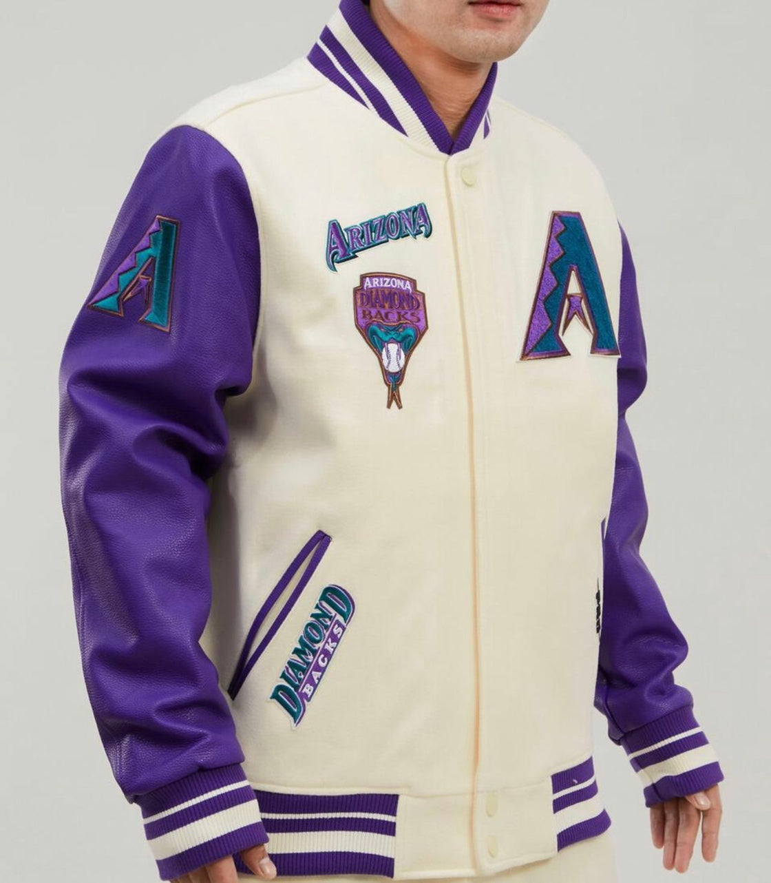Arizona Diamondbacks Pro Standard Retro Classic Rib Wool Varsity Jacket