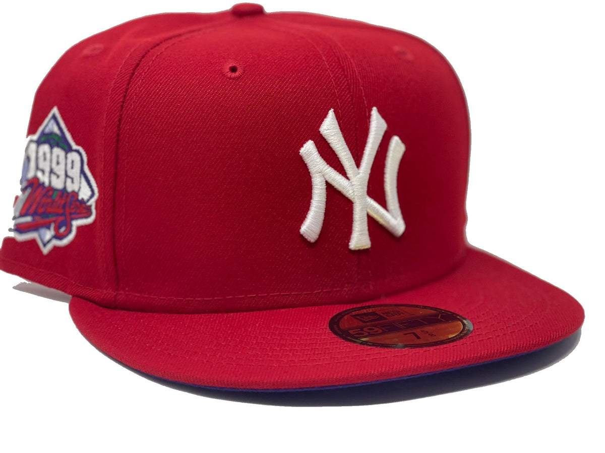 New Era New York Yankees Hat Wheels 2003 World Series Patch Hat Club Exclusive 59FIFTY Fitted Hat Red