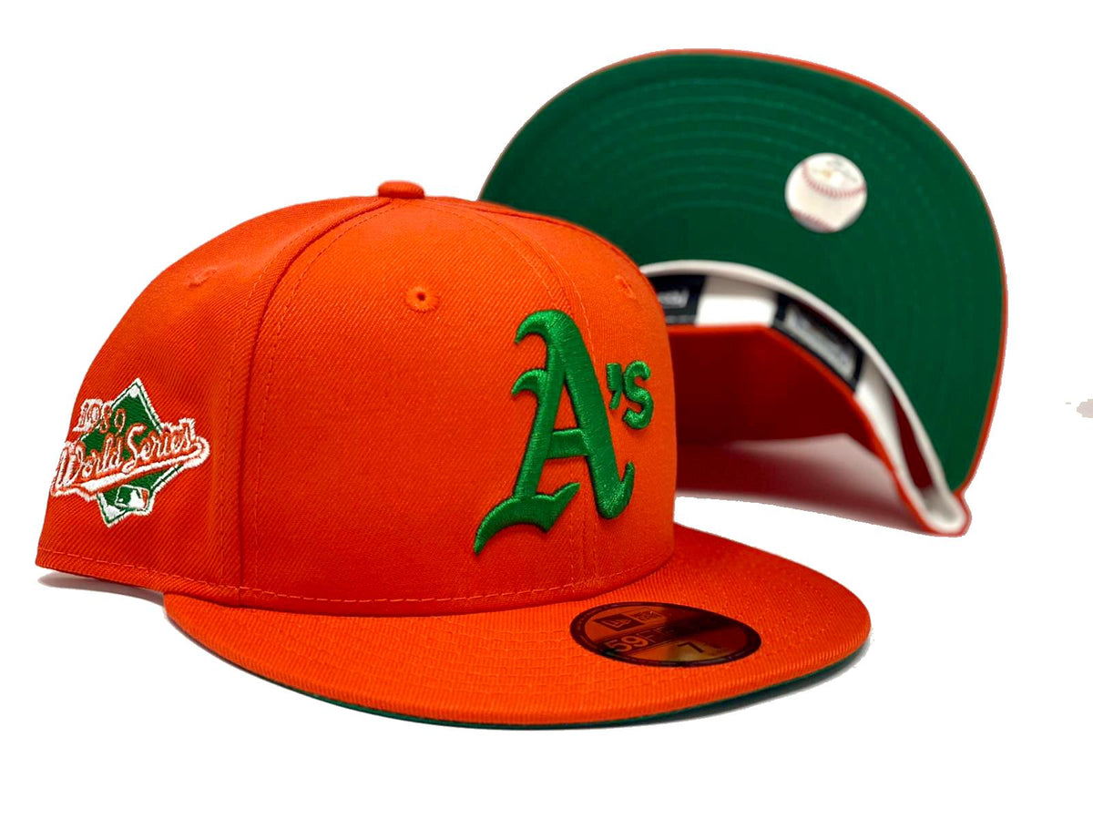 Oakland Athletics Fitted Cap Creme Orange - Burned Sports