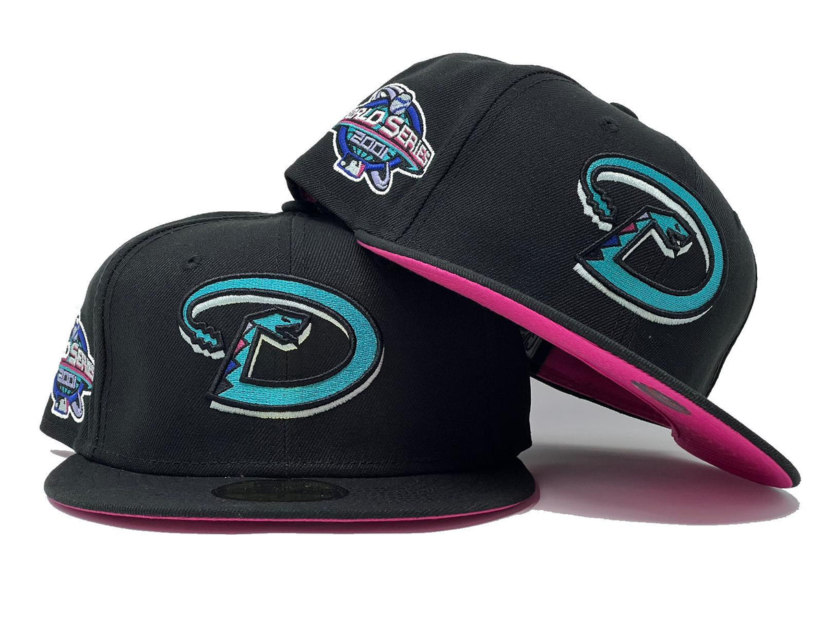 Arizona Diamondbacks Black Fitted With Pink Brim ARIZONA