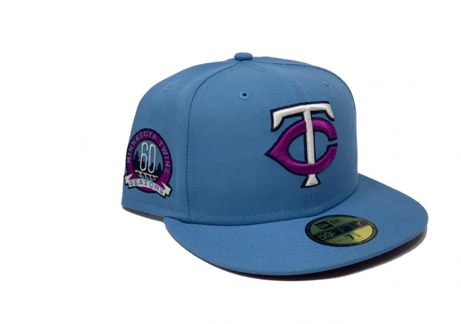 Sky Blue Minnesota Twins 60th Seasons 59fifty New Era Fitted Hat