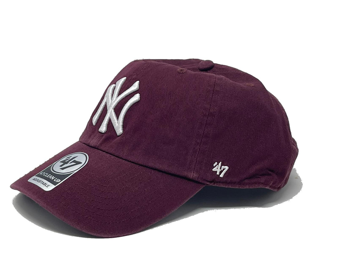 Men's '47 Maroon New York Yankees Heritage Clean Up Adjustable Hat