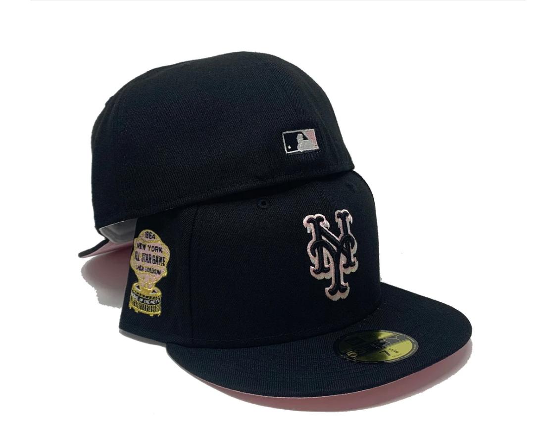 New York Mets 1964 All Star Game Black Pink Brim New Era Fitted Hat