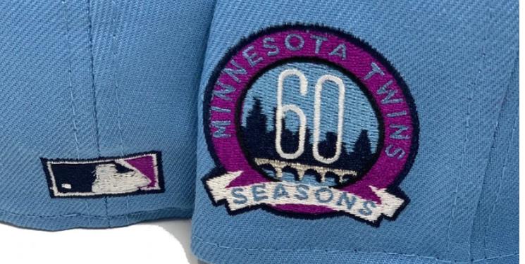 Sky Blue Minnesota Twins 60th Seasons 59fifty New Era Fitted Hat
