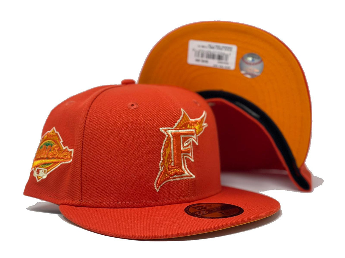 Miami Marlins State Fruit 59FIFTY Fitted Cap Mens Hat (Orange)