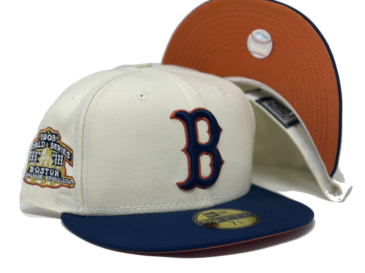 Boston Red Sox ILLUSION SIDE-PATCH Gold-Navy Fitted Hat