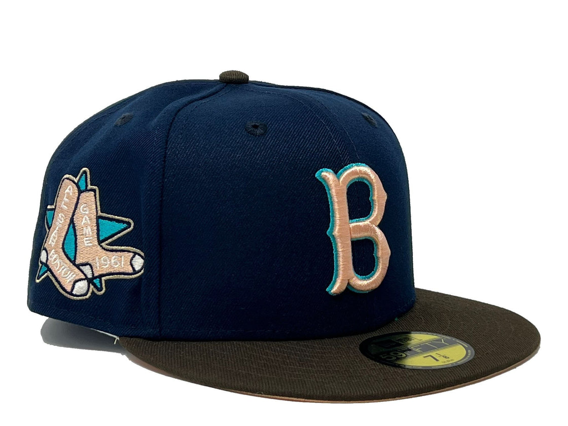 Boston Red Sox 1961 All Star Game Light Navy Brown Visor Peach Brim New Era Hat