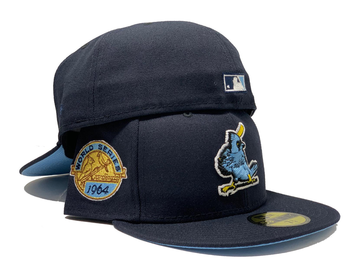 New Era St Louis Cardinals Quiet Storm Hat Club Exclusive 1964 World Series Patch Alternate 59FIFTY Fitted Hat Navy/Grey