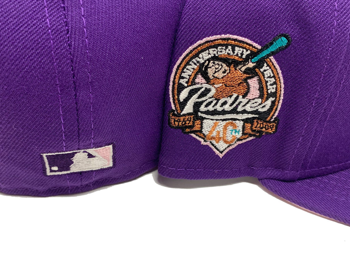 Purple San Diego Padres 40th Anniversary Custom New Era Fitted Hat
