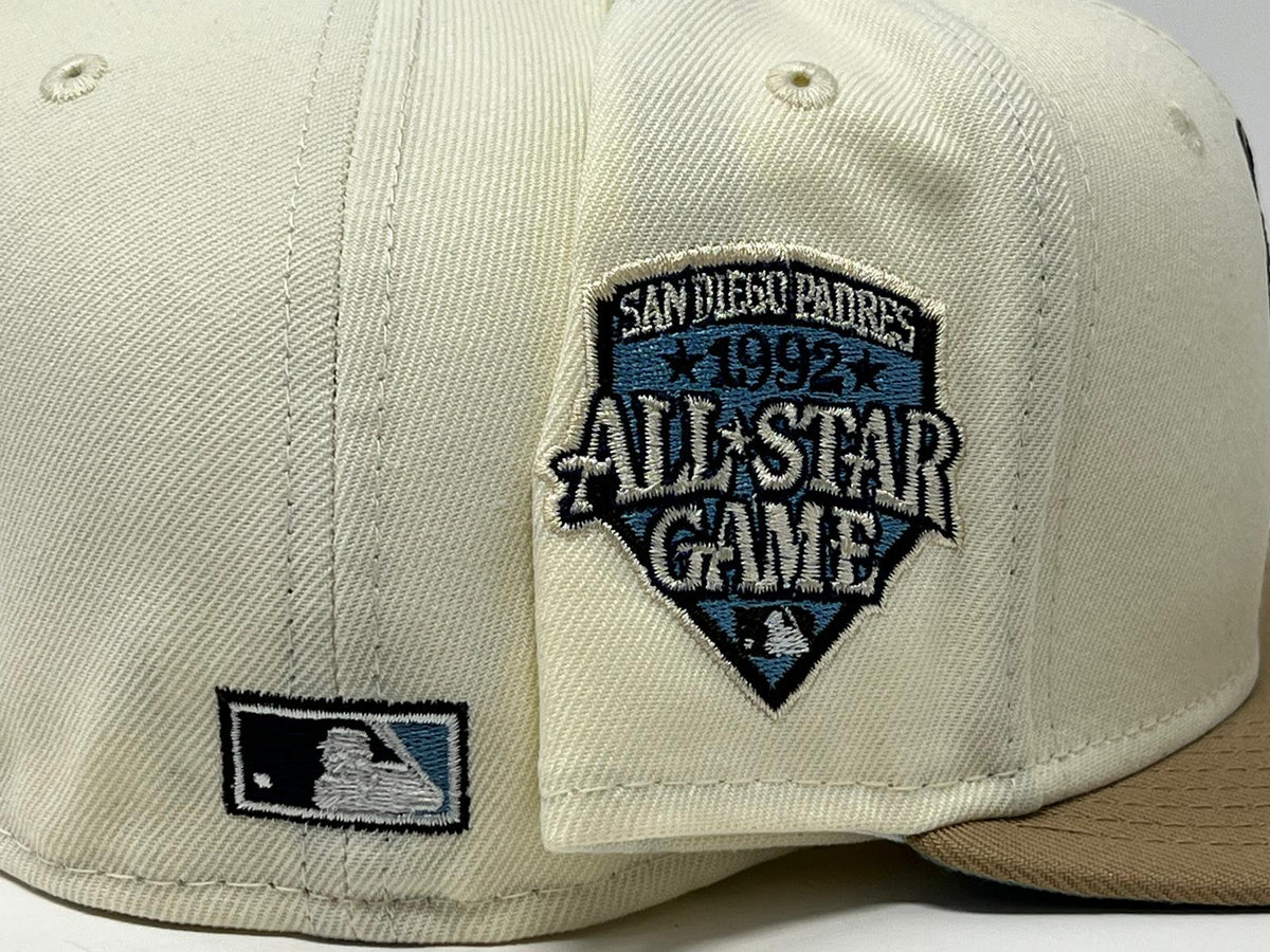 SAN DIEGO PADRES 1992 ALL STAR GAME SKY BLUE BRIM NEW ERA FITTED HAT