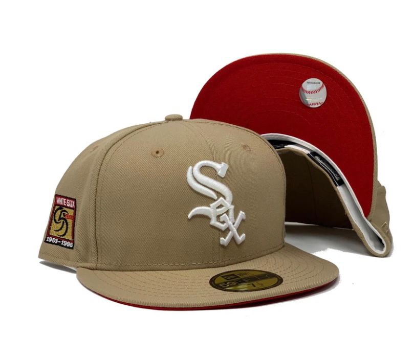 New Era Chicago White Sox 95th Anniversary Patch Fitted Hat Mocha