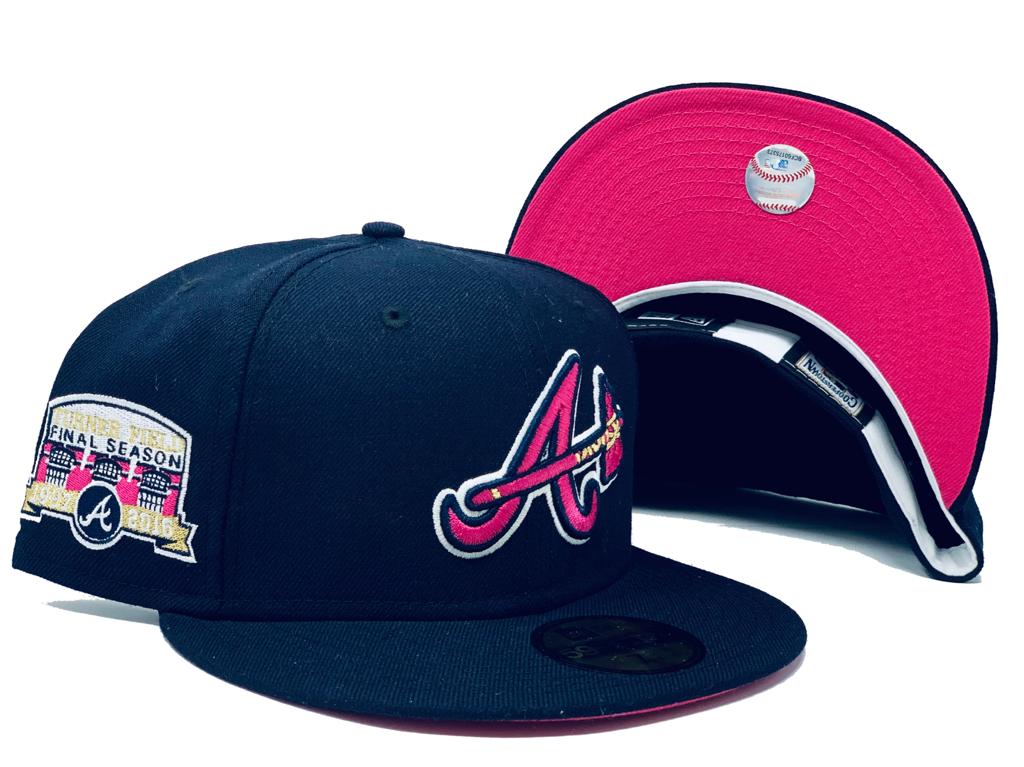 Men's Atlanta Braves New Era Cream/Black Turner Field Final Season Pink  Undervisor - 59FIFTY Fitted Hat