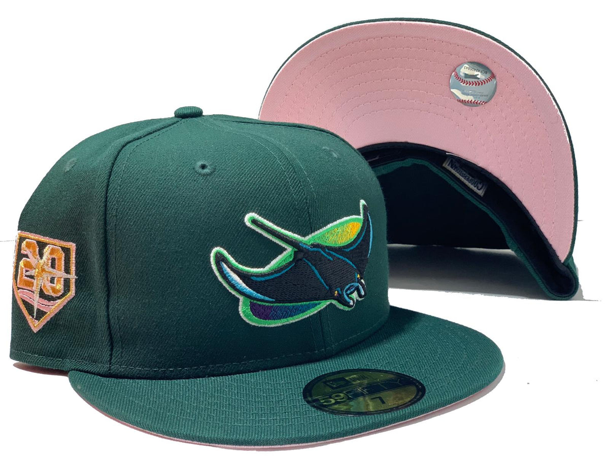 NEW ERA EXCLUSIVE 59FIFTY FOREST GREEN TAMPA BAY DEVIL RAYS W