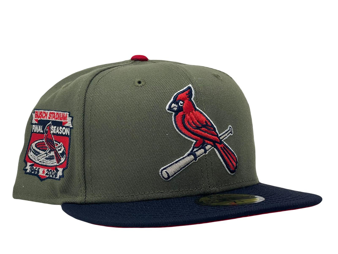 St. Louis Cardinals Busch Stadium Final Season Red Brim New Era Fitted Hat