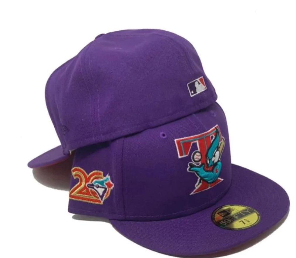 Toronto Blue Jays 20th Anniversary Red Brim New Era Fitted Hat