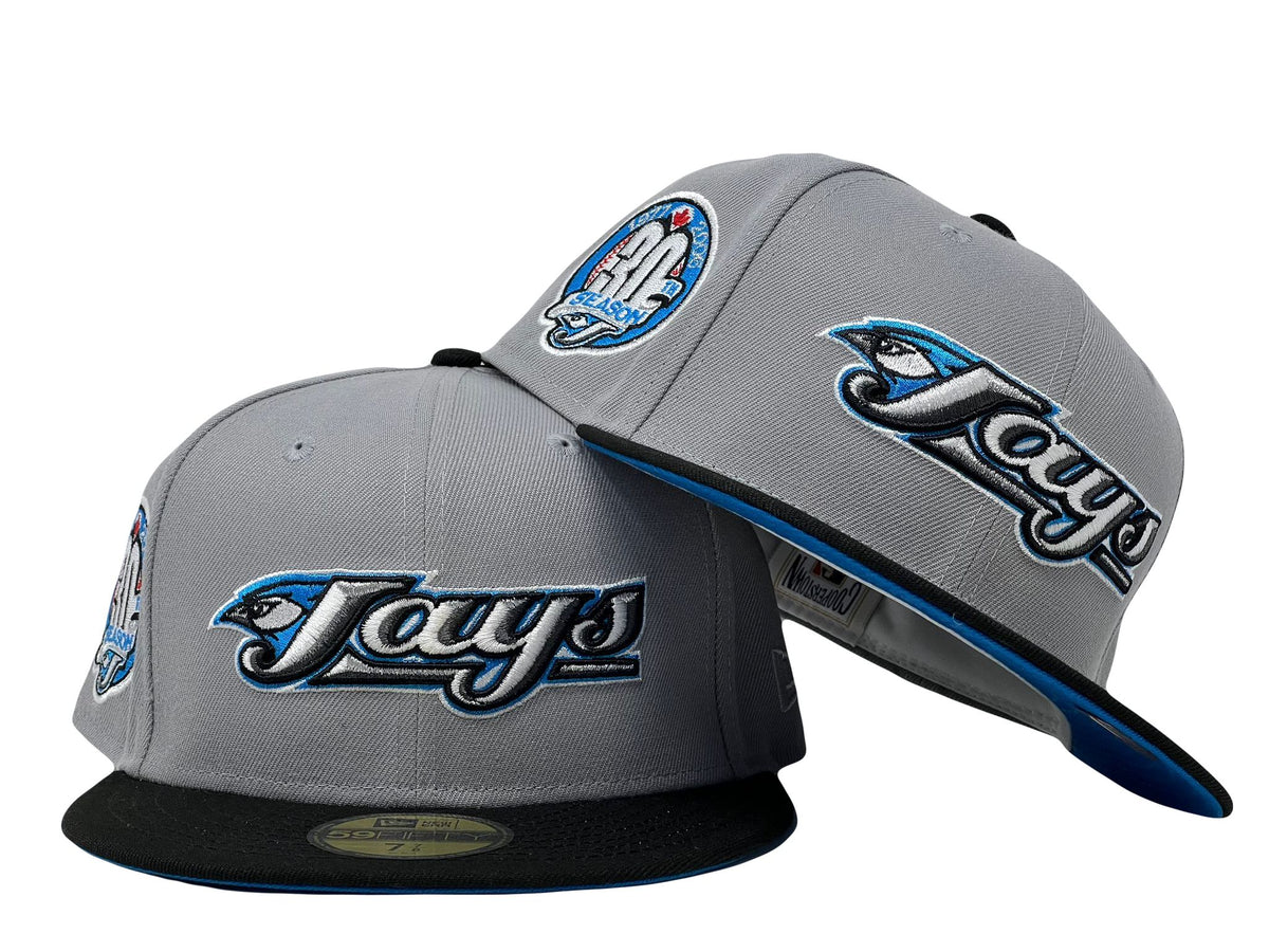 Toronto Blue Jays 30TH Anniversary New Era 59Fifty Fitted Hat V2 (Gray Pink  Under Brim)