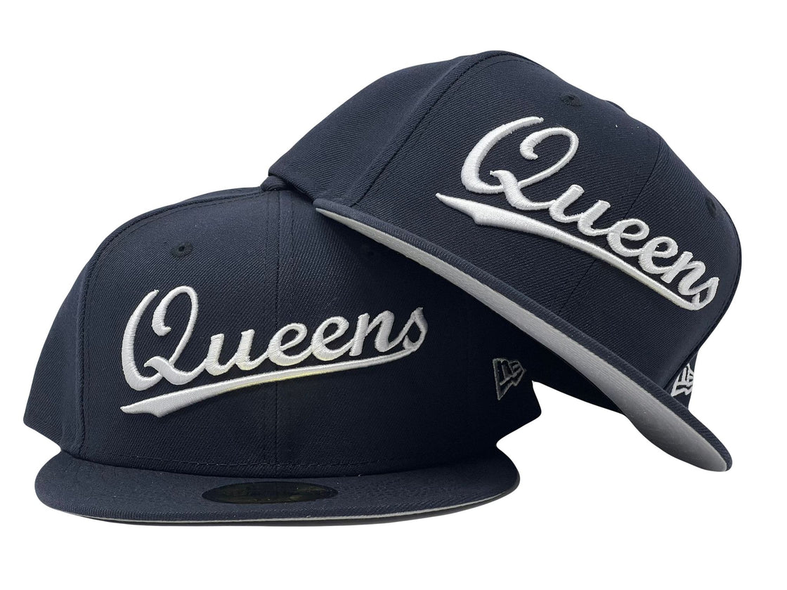 New York City Queens Dark Navy blue New Era 59Fifty Fitted Cap