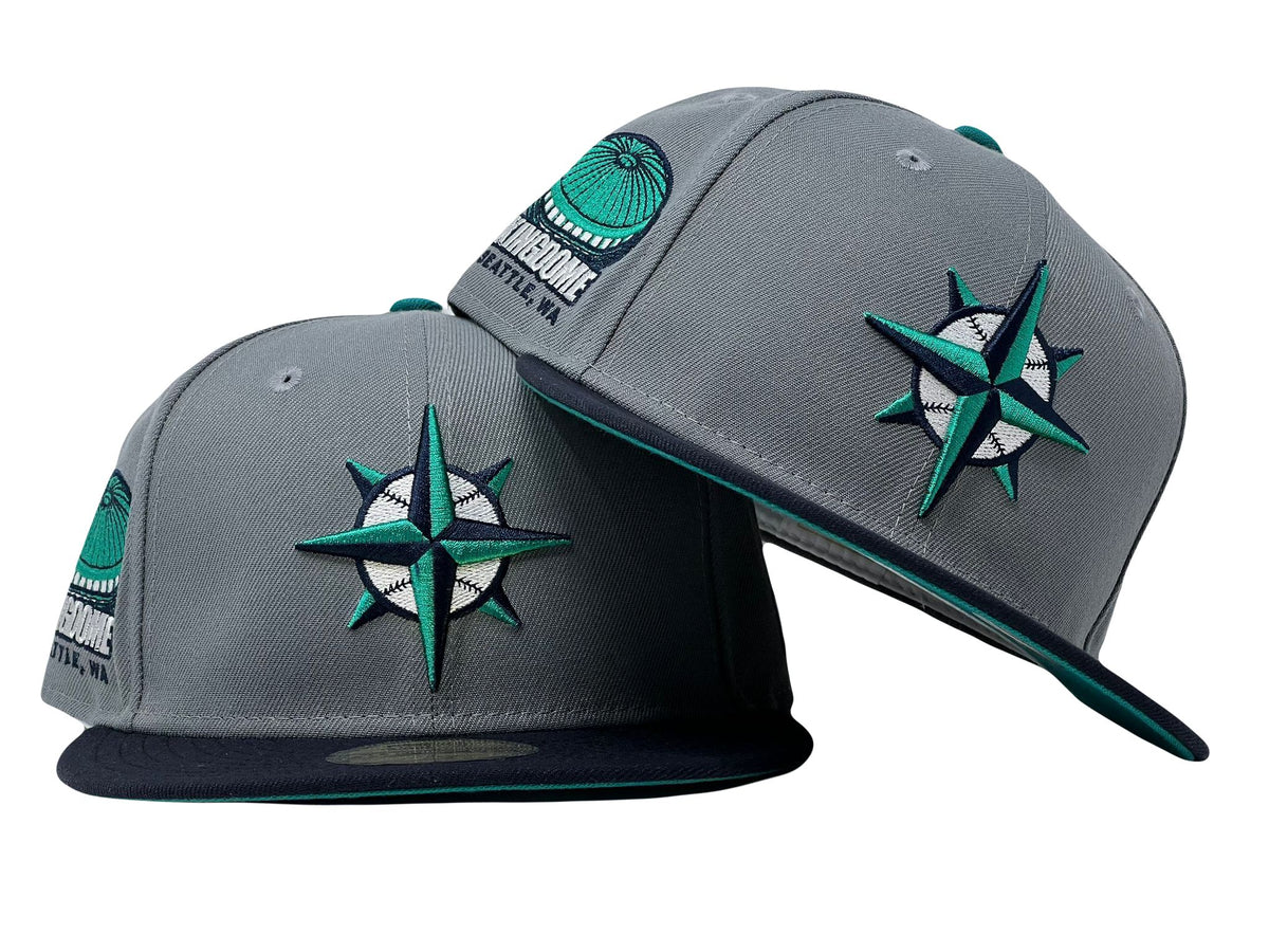 Seattle Mariners New Era S Logo Vegas Gold/Red Bill And Gray Bottom With  Kingdome Patch On Side 59FIFTY Fitted Hat