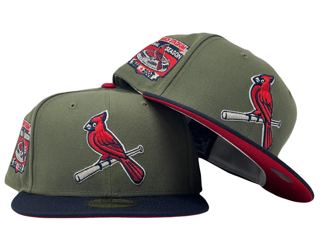 St. Louis Cardinals Busch Stadium Final Season Red Brim New Era Fitted Hat