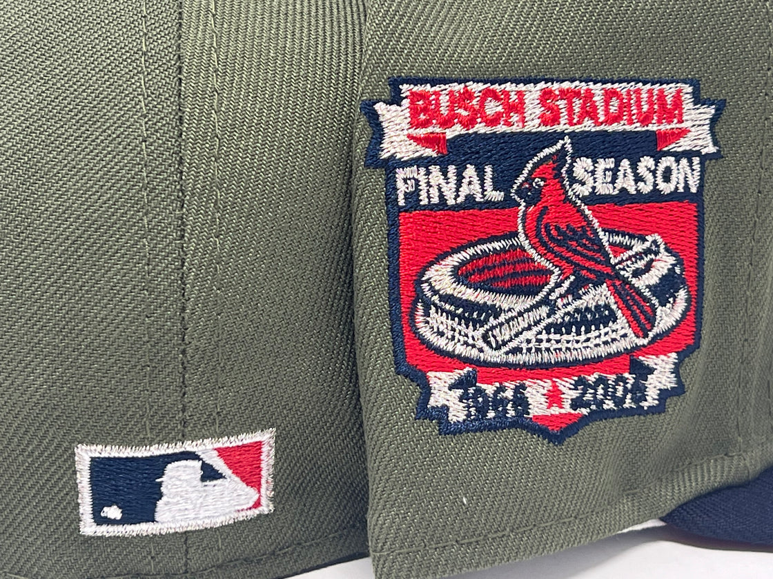 St. Louis Cardinals Busch Stadium Final Season Red Brim New Era Fitted Hat