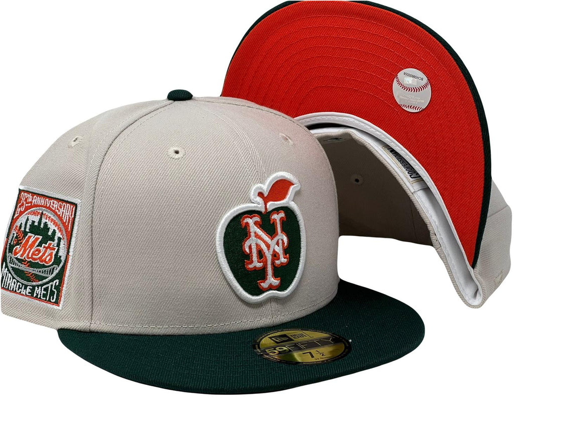 New York Mets 25th Anniversary Orange Brim New Era 59Fifty Fitted Hat