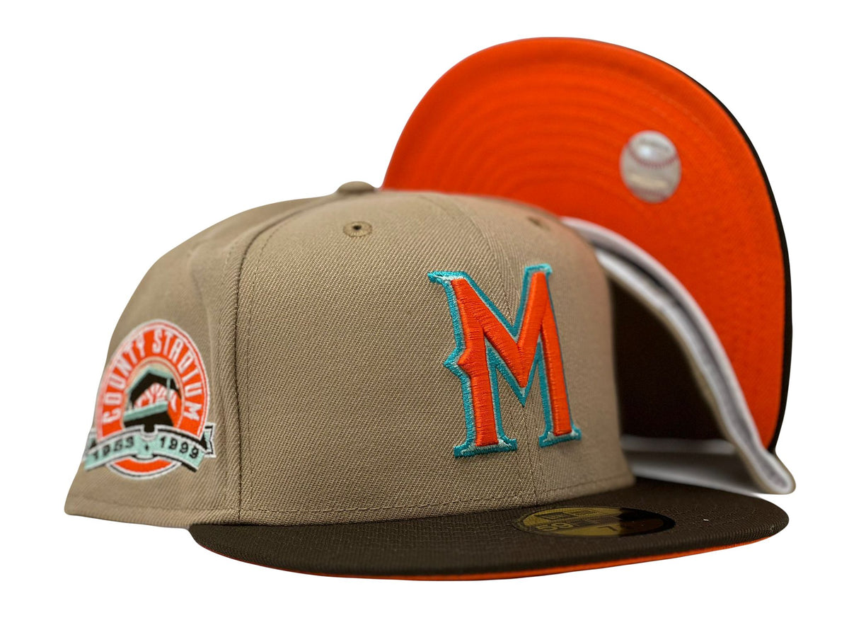 Milwaukee Brewers County Stadium "Princess Collection" Orange Brim New Era Fitted Hat