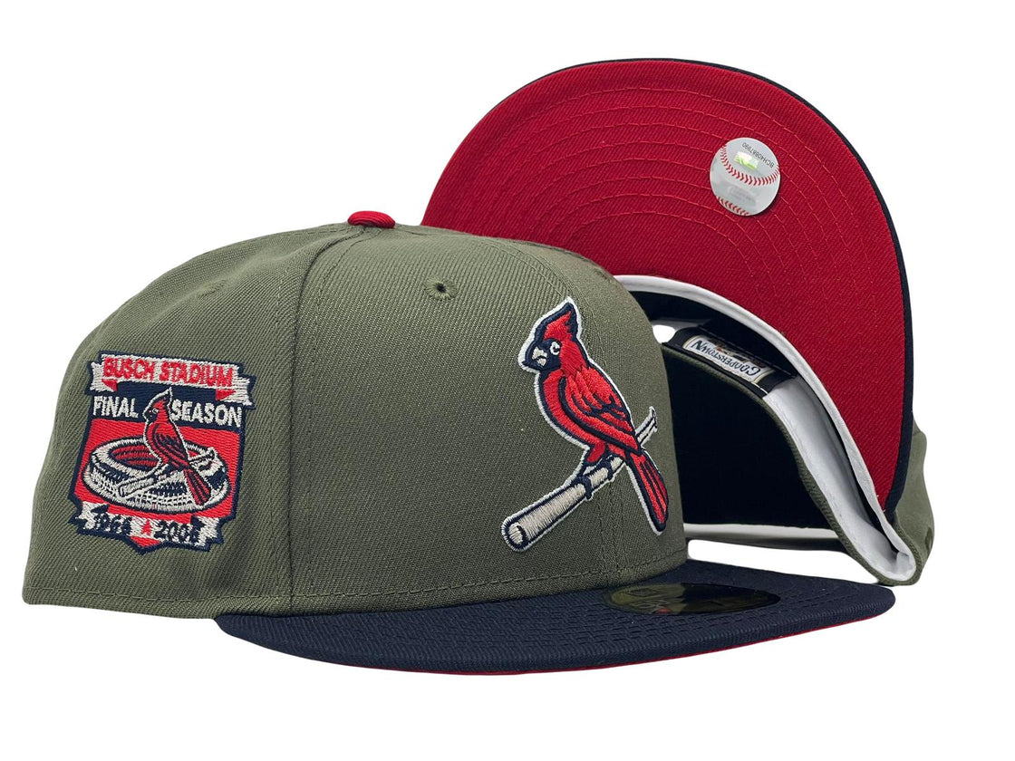 St. Louis Cardinals Busch Stadium Final Season Red Brim New Era Fitted Hat