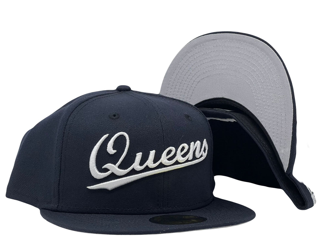 New York City Queens Dark Navy blue New Era 59Fifty Fitted Cap
