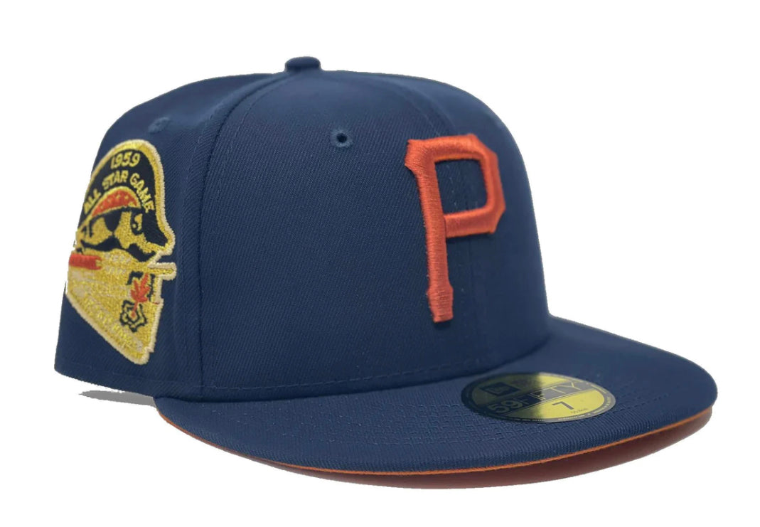 Pittsburgh Pirates 1959 All Star Game Rust Orange Brim New Era Fitted Hats