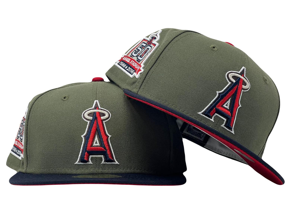 Los Angeles Angels New Era 50th Anniversary Botanical 59FIFTY Fitted  Hat~Red - Body Logic