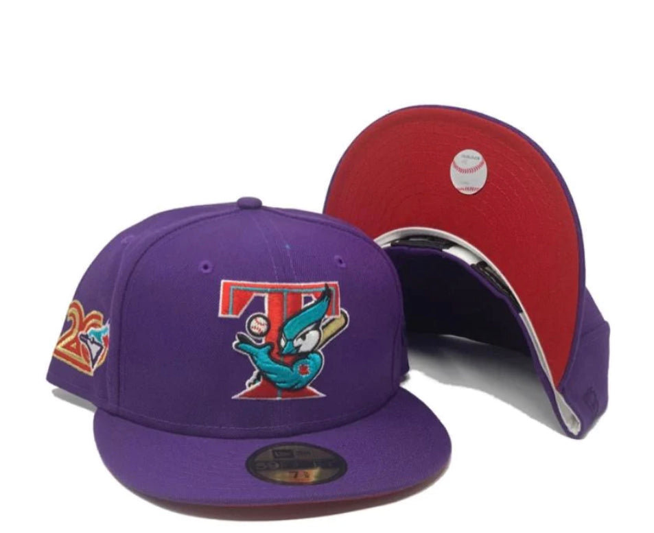 Toronto Blue Jays 20th Anniversary Red Brim New Era Fitted Hat